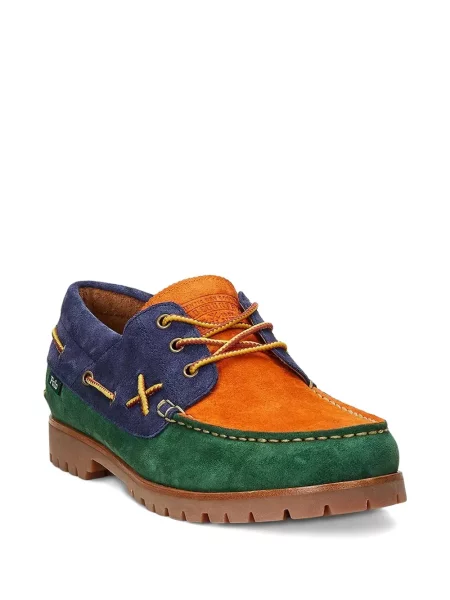 Ochelari de soare Polo Ralph Lauren din piele de căprioară cu imagine de costum albastru