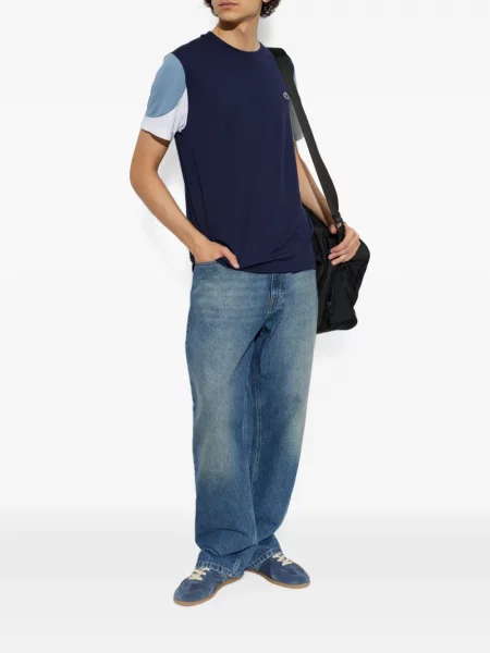 Tricou Lacoste cu autograf albastru
