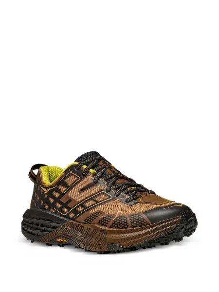Sneakerși Hoka cu imprimeu geometric maro