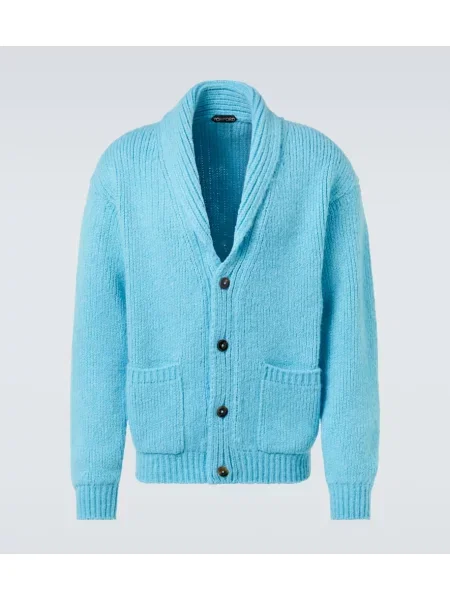 Cardigan Tom Ford din cașmir albastru