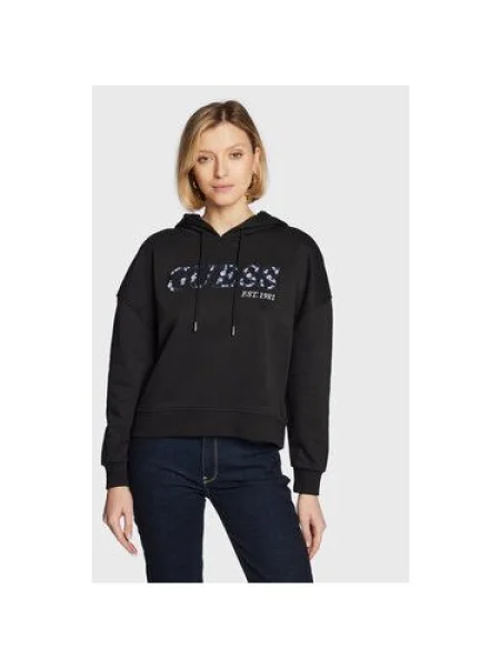 Guess Bluză Regular Fit negru