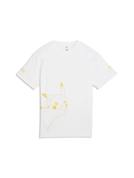 Młodzieżowa koszulka PUMA x POKÉMON o luźnym kroju z grafiką Akcesoria biały