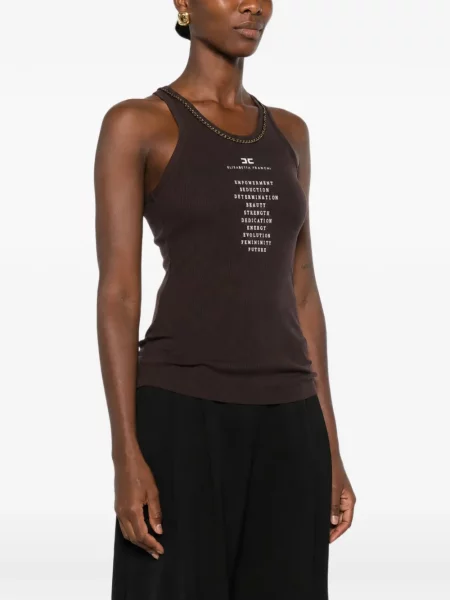 Top Elisabetta Franchi tricotate maro