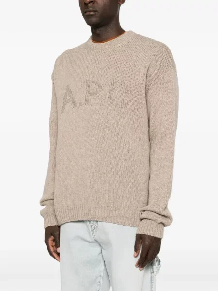 Pulover A.p.c. cu decolteu rotund cu autograf