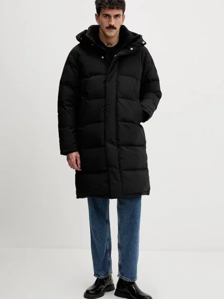 Пухено яке Tommy Jeans черно