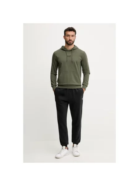 Bluza z kapturem Emporio Armani Ea7 zielona