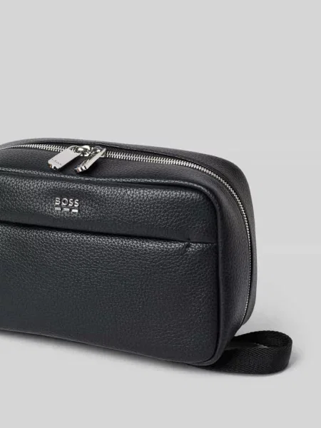 BOSS kosmetyczka z imitacji skóry Ray EVO_Washbag czarna