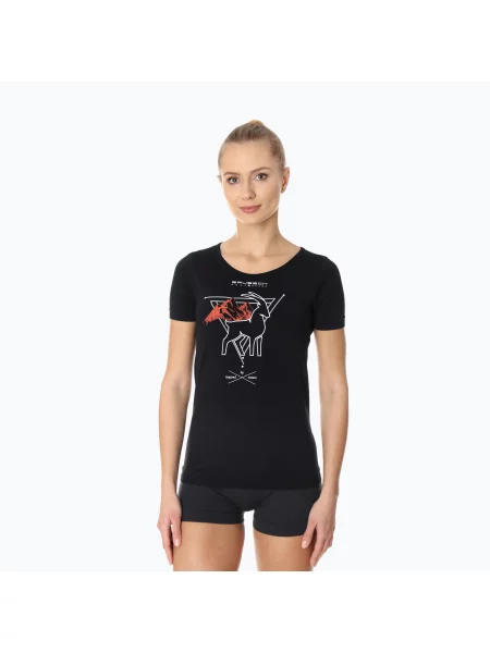 Koszulka termoaktywna Brubeck Outdoor Merino Wool Pro czarny/kozica czarna