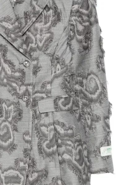 Palton Ganni cu imagine gri