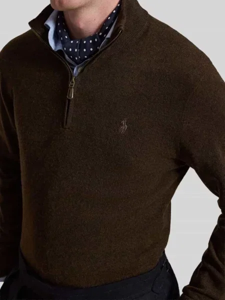 Kardigan Polo Ralph Lauren wełniany brązowy