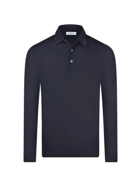 Lung tricou polo Gran Sasso albastru
