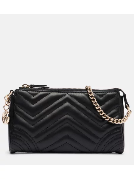 Geanta de piele Gucci GG Marmont din piele negru