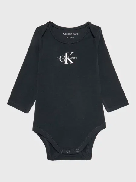 Calvin Klein Jeans Κορμάκι παιδικό Monogram μαύρο