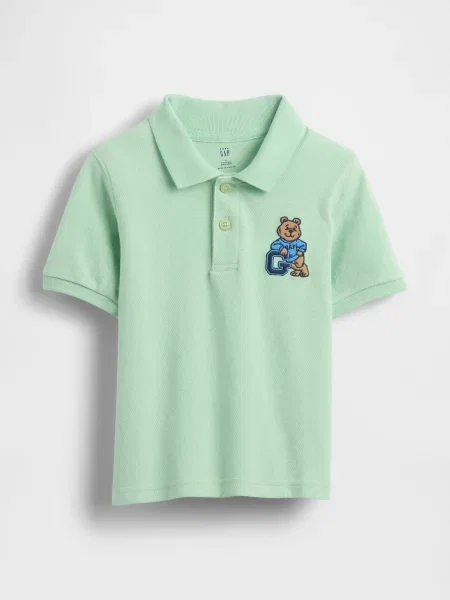 Tricou polo copii Gap verde