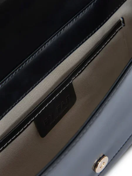 Кожена кожена чанта By Far черно