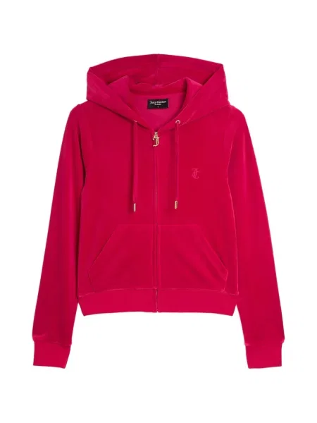 Hanorac cu glugă Juicy Couture cu broderie roșu