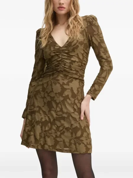 Rochie mini Sisley cu volane verde