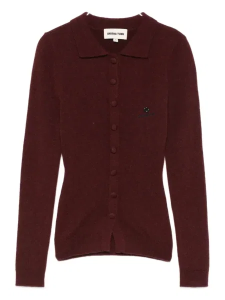 Cardigan Shushu/tong tricotate roșu