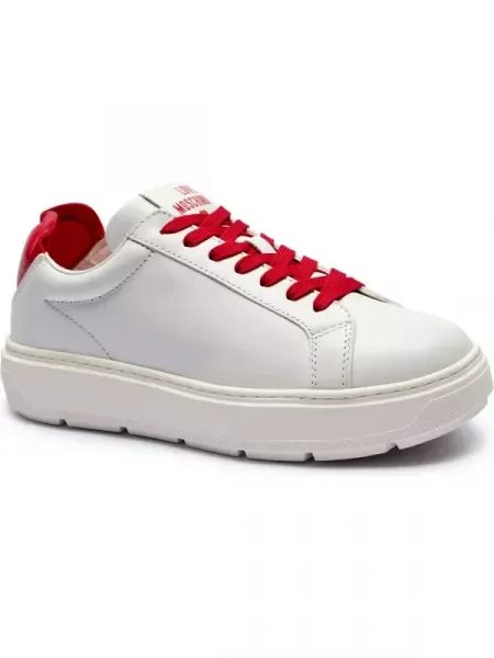 Love Moschino Bőr sneakers tornacipő fehér
