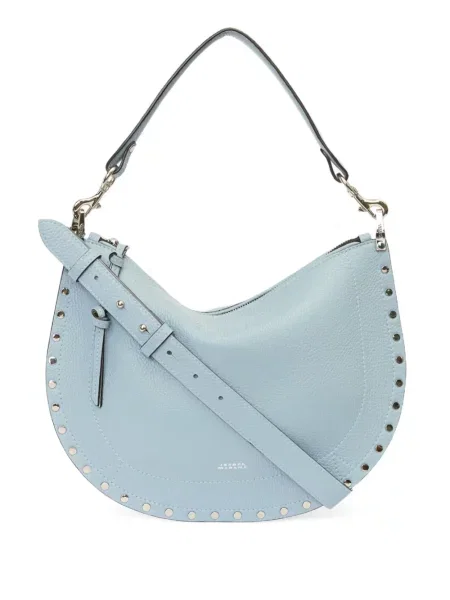 Torebka skórzana Isabel Marant skórzana bez fiszbin niebieska