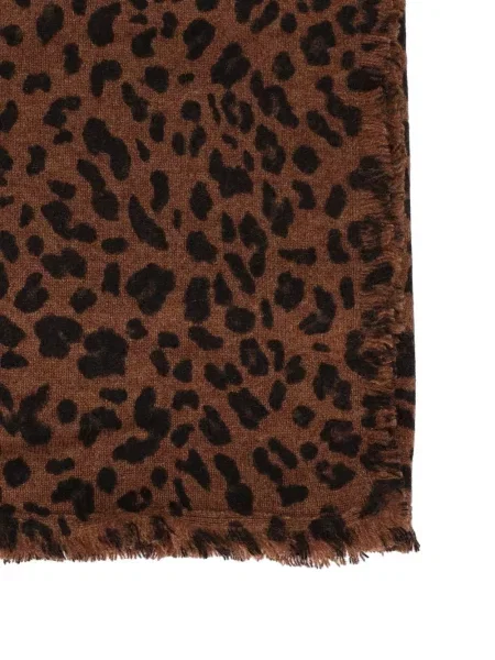 Fular Kujten cu imagine cu model leopard maro