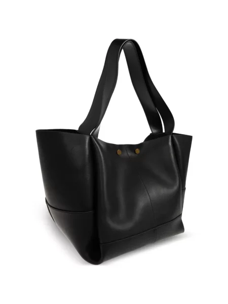 Geantă shopper Allsaints din piele negru