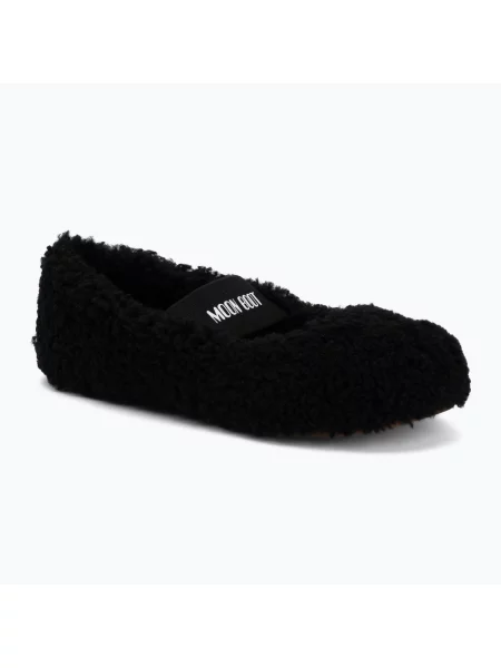 Кроссовки Moon Boot из овчины черные