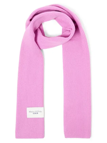 Marc O'Polo Denim szalik z dzianiny z wełny dziewiczej Kobiety wełna ze strzyży lila ONE SIZE
