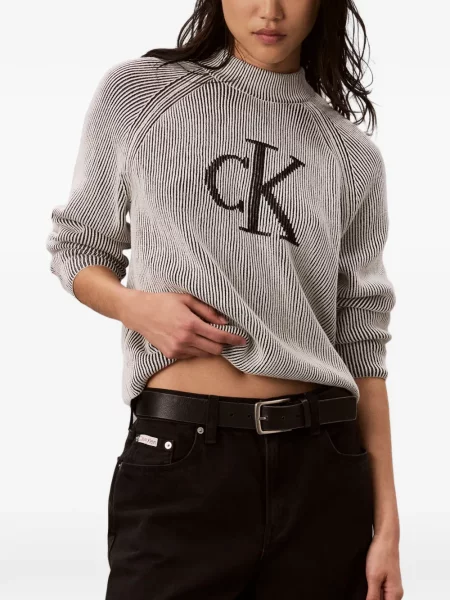 Pulover Calvin Klein cu autograf negru