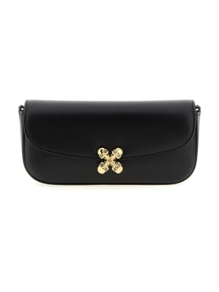 Kopertówka Alexander Mcqueen skórzana czarna