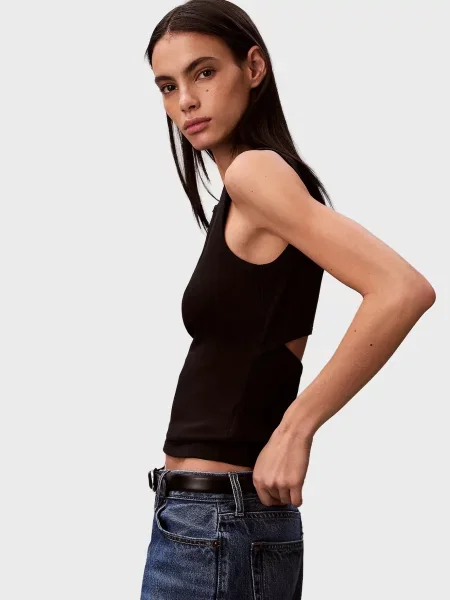 Дитячий топ Calvin Klein Jeans чорний