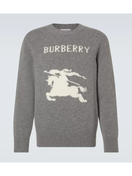 Vlněný svetr Burberry šedý