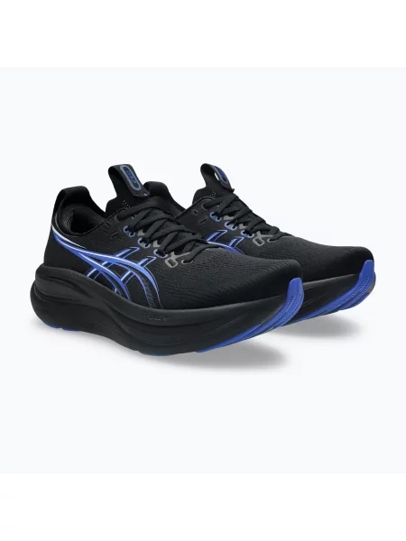 Încălțăminte de alergare pentru bărbați ASICS Gel-Nimbus 28 black/neon blue negru