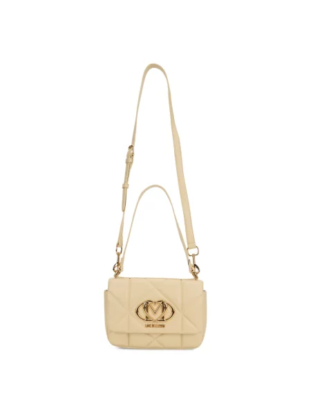 Torebka Love Moschino z logo beżowa