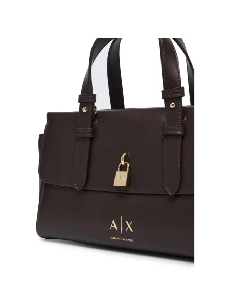 Crossbody kabelka Armani Exchange z ekologickej kože hnedá