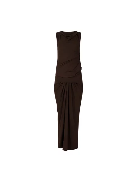 Udrapować sukienka Entire Studios drapowana garniturowa brązowa