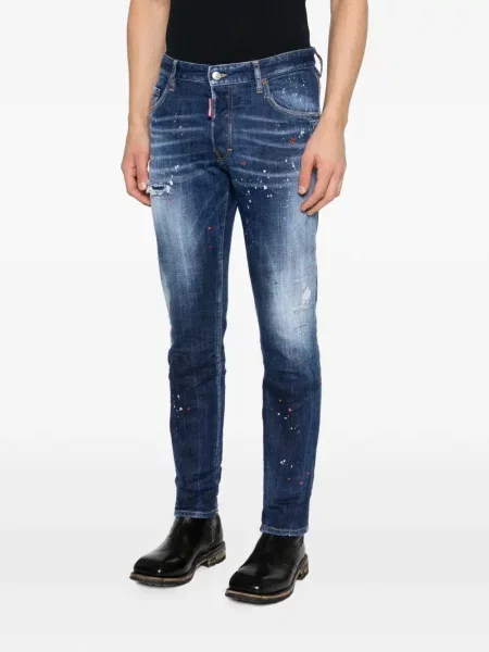 Traperice Dsquared2 s izlizanim efektom plava