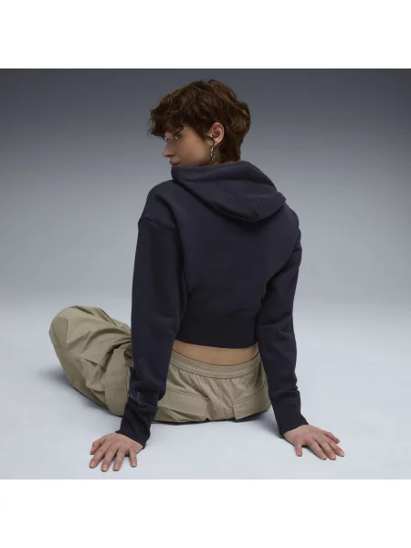 PUMA bluza z kapturem Premium Essentials o luźnym kroju z grafiką Odzież New Navy S