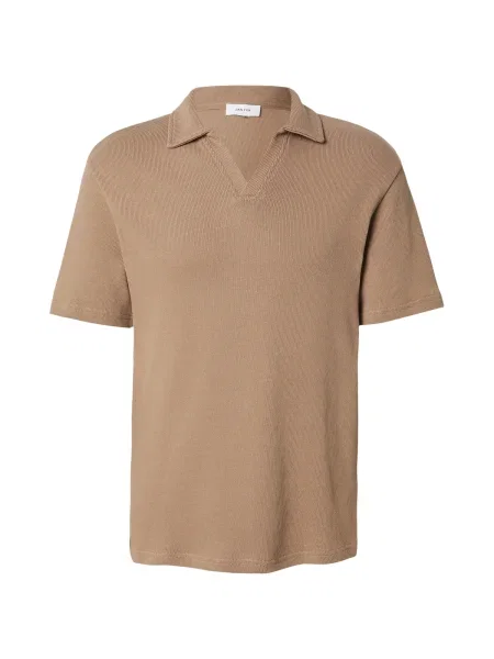 DAN FOX APPAREL Tricou Joscha taupe gri