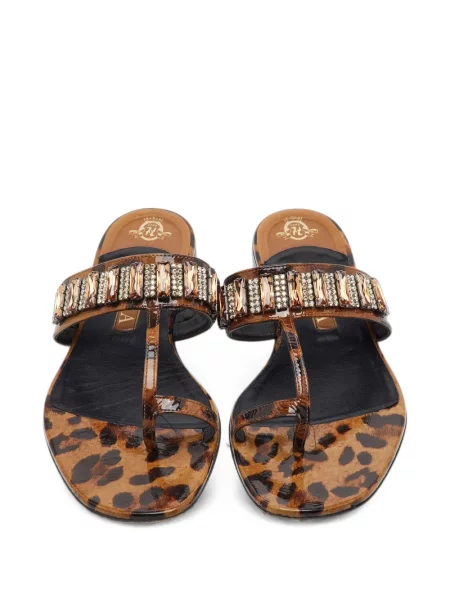 Sandale Gina cu imagine cu model leopard maro
