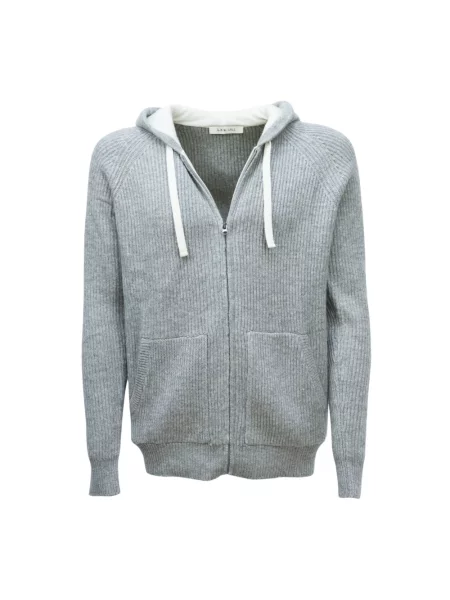 Sweter Luigi Bianchi Mantova wełniany szary