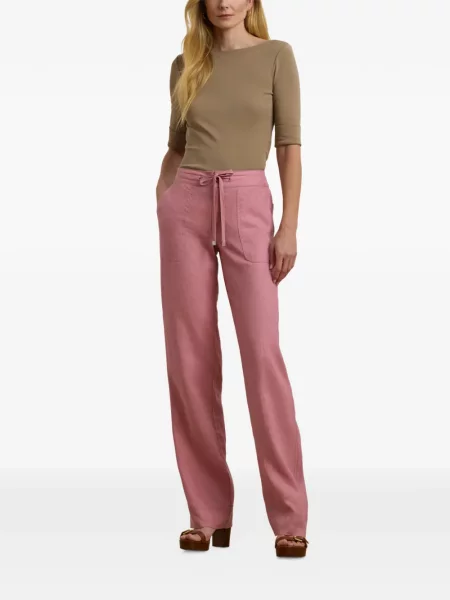 Παντελόνι Lauren Ralph Lauren με κορδόνι ροζ