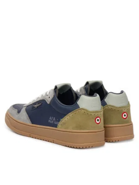 Usnjene superge Aeronautica Militare SNEAKERS modra