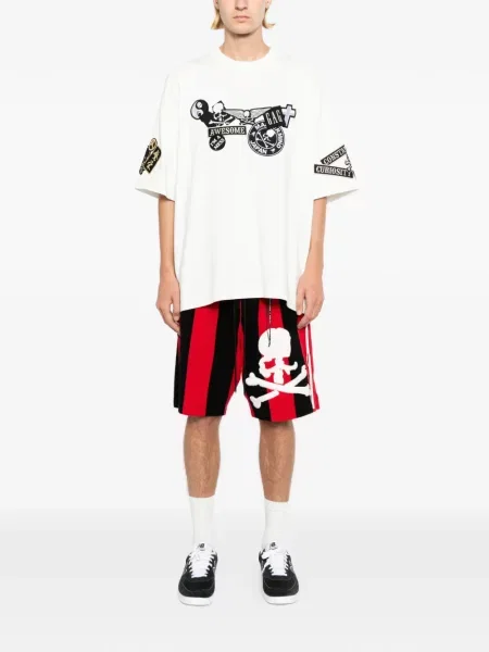 Tricou Mastermind Japan cu decolteu rotund alb