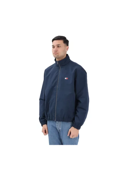 Tommy Jeans Kurtki Mężczyzna S Wodoodporna kurtka z kołnierzem typu funnel neck niebieski