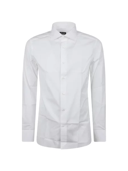 Gulerat lung cămașă Zegna alb