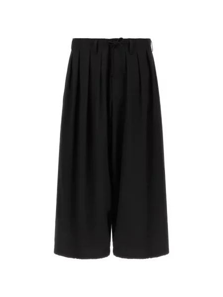 Pantaloni Yohji Yamamoto de lână negru
