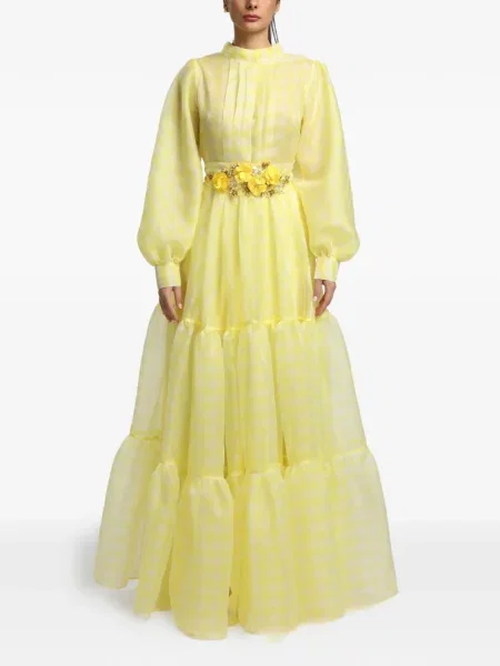 Rochie maxi Miau By Clara Rotescu galben