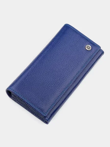 Кожаный кошелек Boston Leather Accessories синий