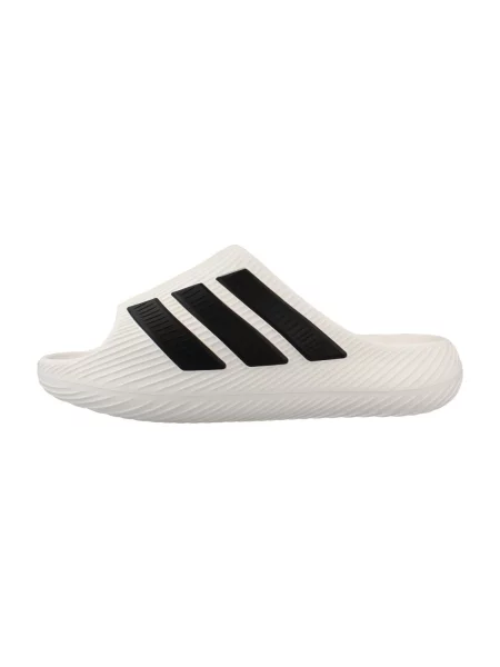 Semišové šľapky Adidas biela